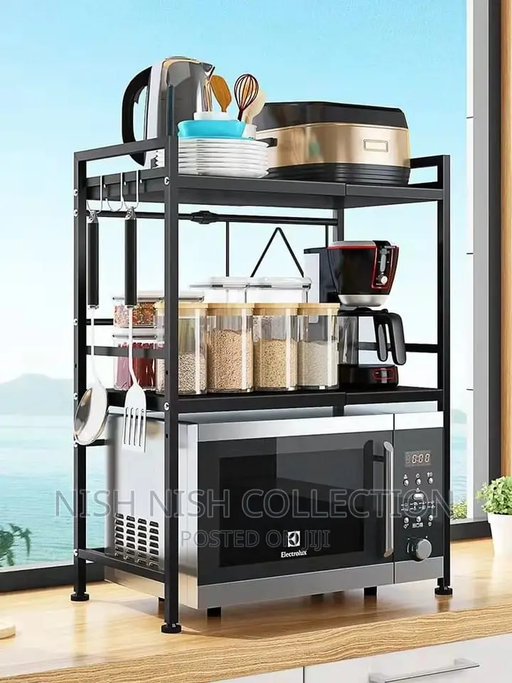 2 Tier Adjustable Microwave Stand