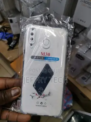 Transparent Crystal Clear Galaxy M30 Back Cover Case | Shock