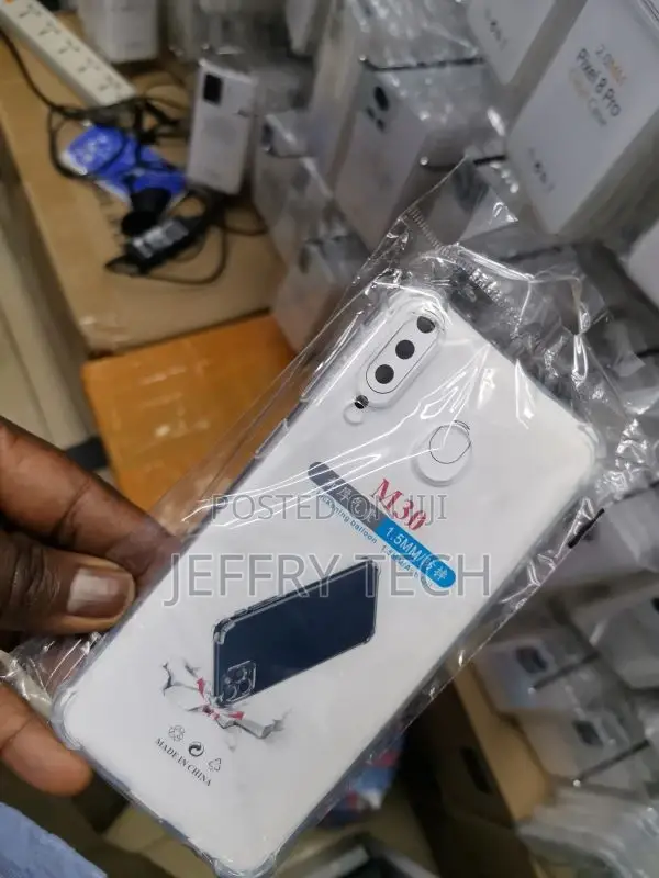 Transparent Crystal Clear Galaxy M30 Back Cover Case | Shock
