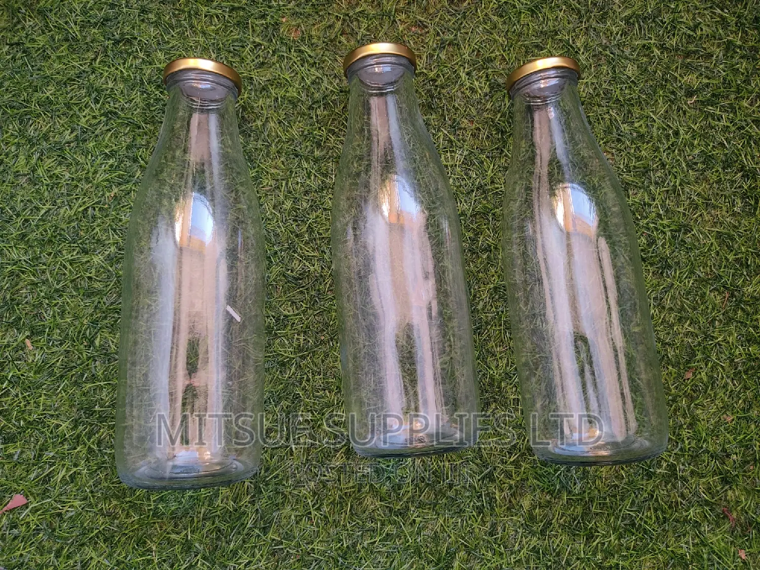 10 Milk/Juice Glass Bottle 1000ml W/ 5cm Diameter,26cm Long