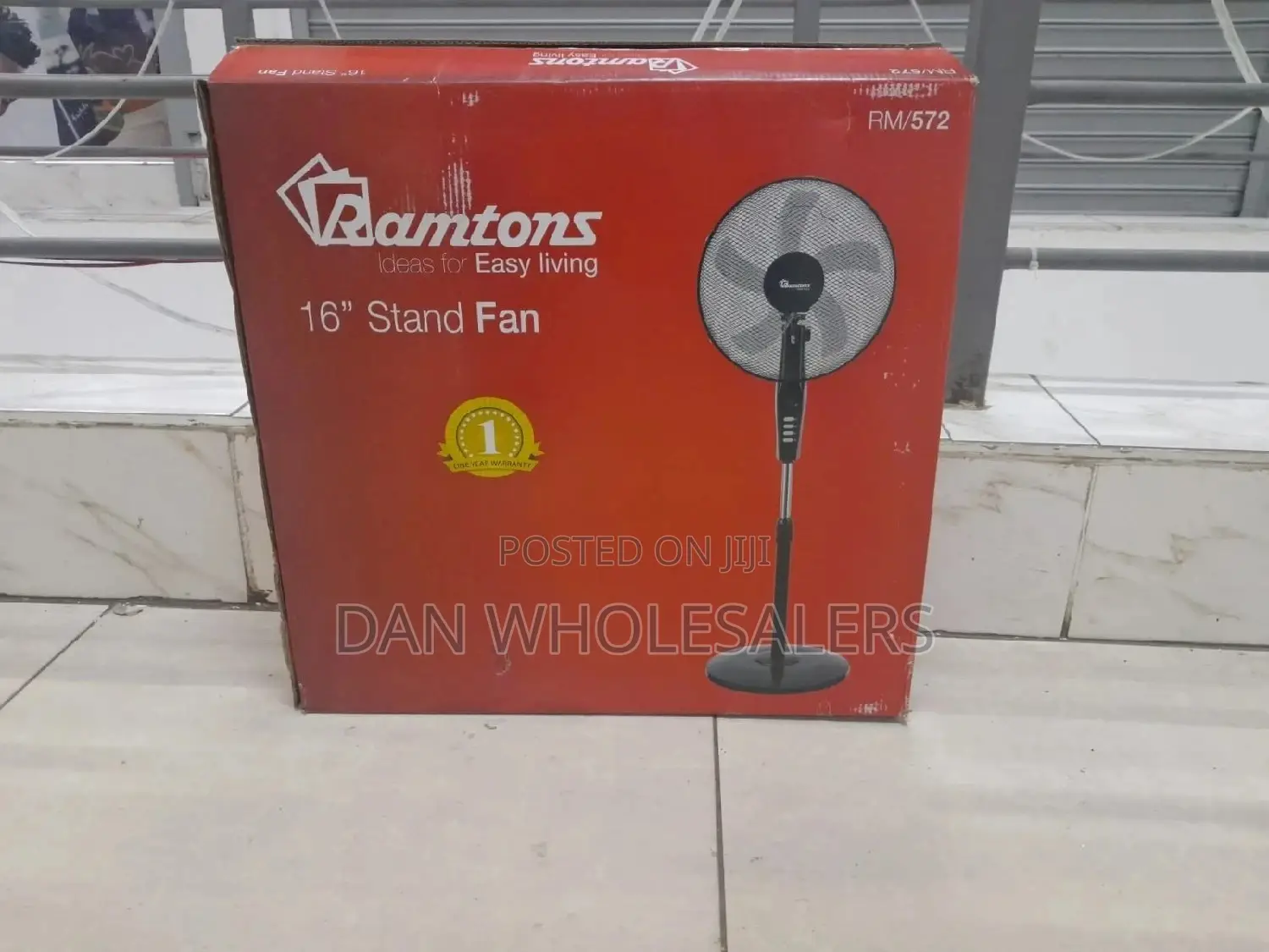 RM/572 Ramtons Stand Fan 16 Inch + Timer 5 Blade