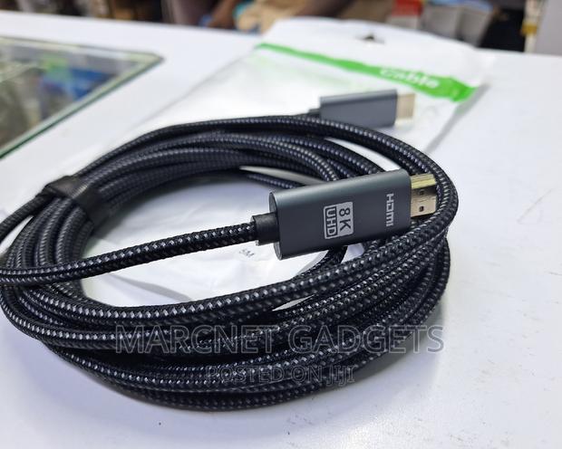 Round Metallic Ends Cloth Shielded Hdmi Cable 5m - main view