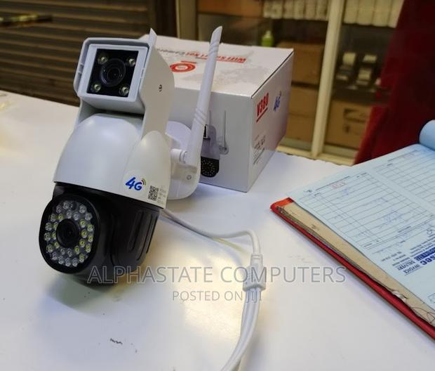 Wireless 4G Dual Lens CCTV Camera With Sim Slot