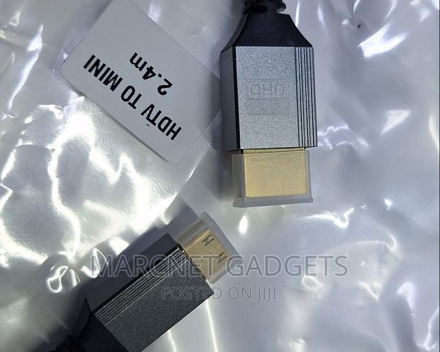  Elastic Spring Flexible Mini Hdmi to Hdmi Cable 2.4M - thumbnail 2