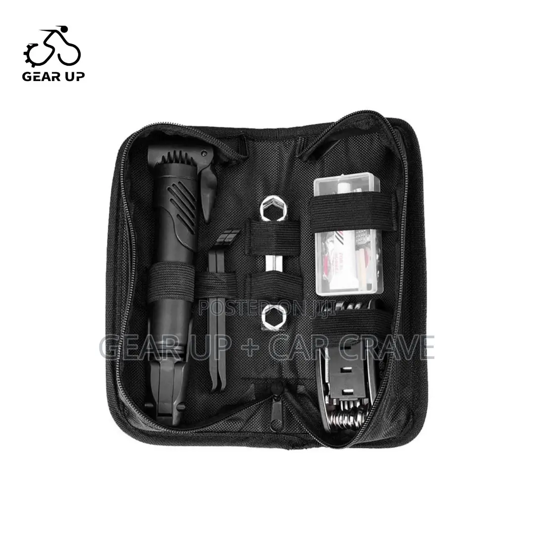 Full Cycling Home Toolkit Bag Allen Key, Pump, Puncture Kit