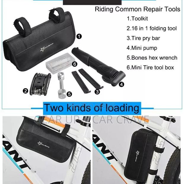 Full Cycling Home Toolkit Bag Allen Key, Pump, Puncture Kit - thumbnail 4
