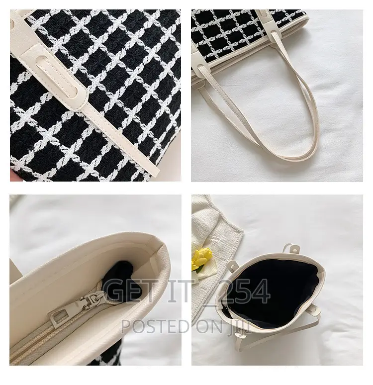 *Tweed Tote Bag Size: 40*11*25cm