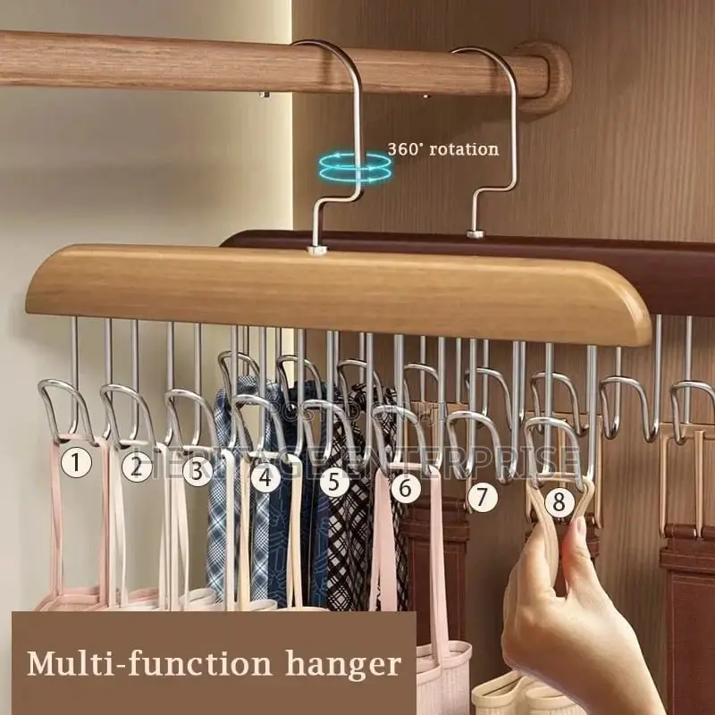 Hanger Wooden ,Plank 8 Hook Hanger