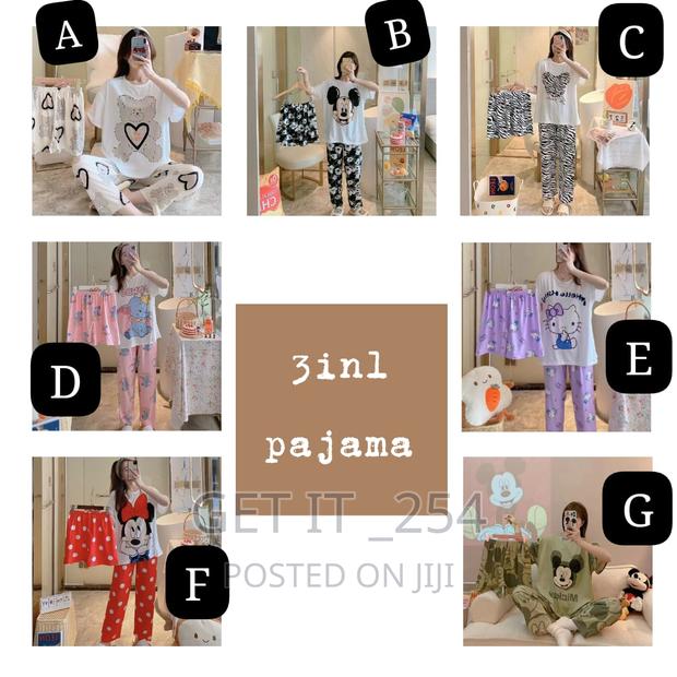 *Ladies' Cute Pajama Set*
*Consists Of* 
 Trouser
 Short
