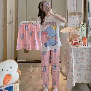 *Ladies' Cute Pajama Set*
*Consists Of* 
 Trouser
 Short