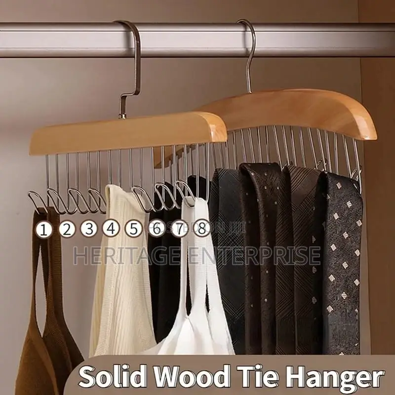 Hanger*Wooden Plank 8 Hook Hanger .*