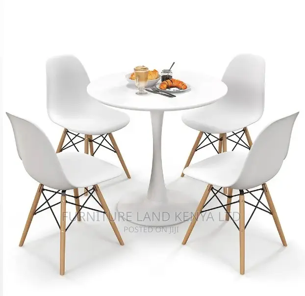 5 PCS Dining Set Modern Round Dining Table 4 Chairs in Mombasa Road
