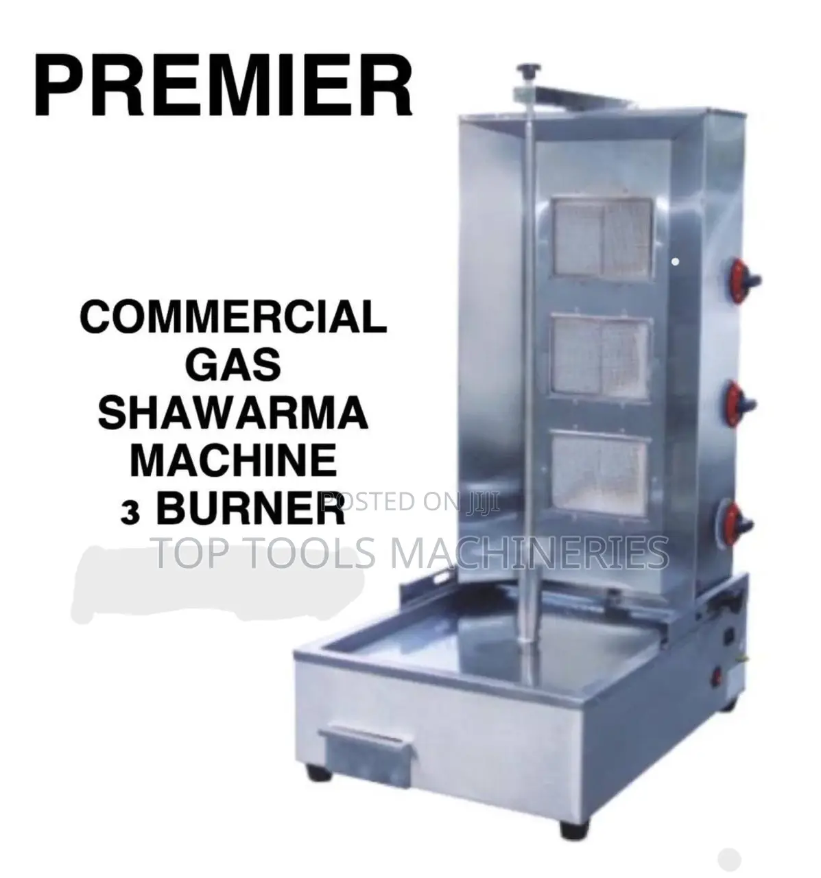 Premier Commercial Gas Shawarma Machine 3 Burner