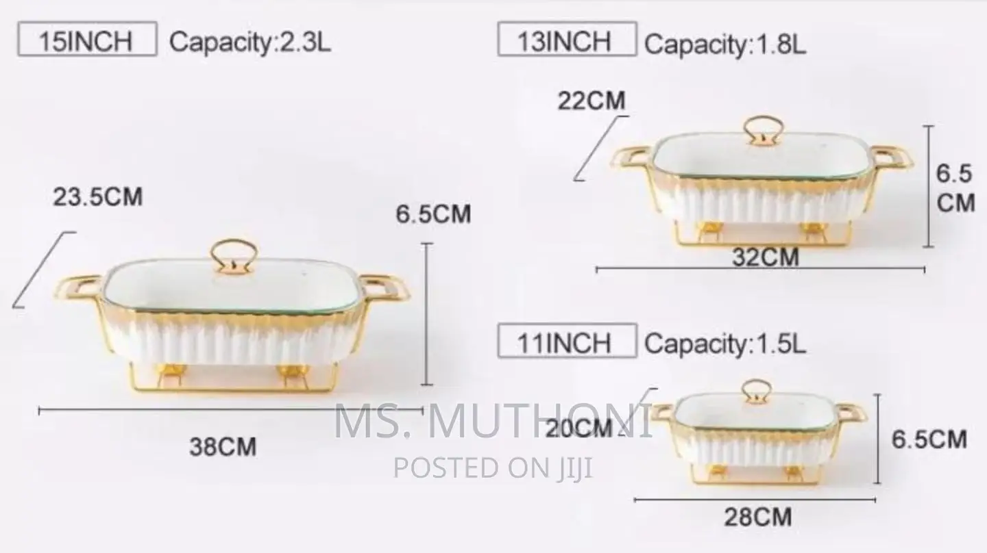 *3pcs Ceramic Food Warmers Now Available