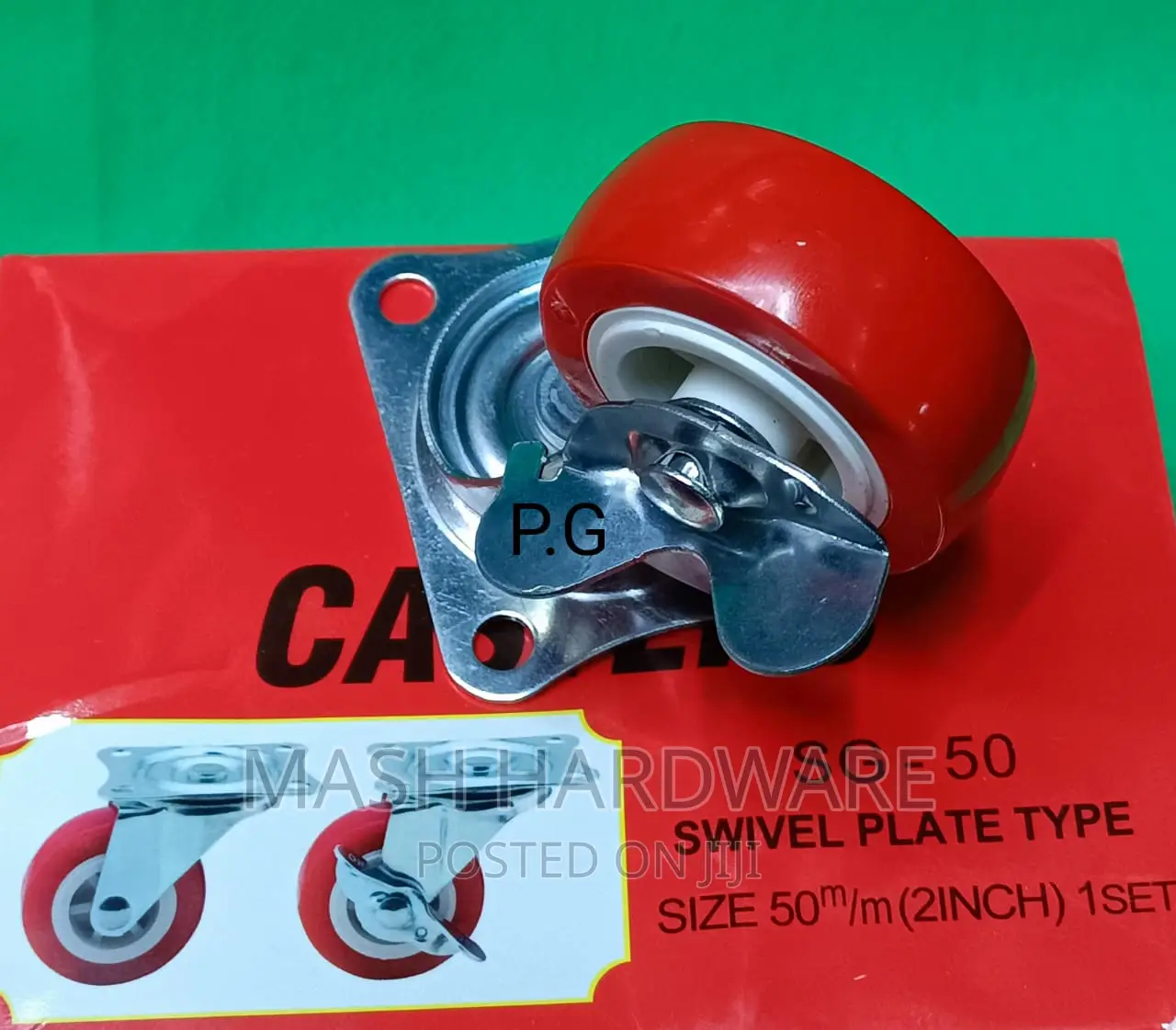 2" Brake Set Caster's (Red)
