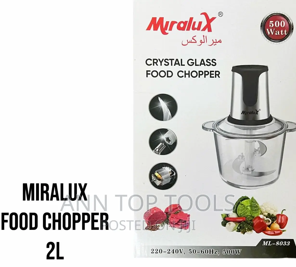 Miralux Food Chopper 2L 500W
