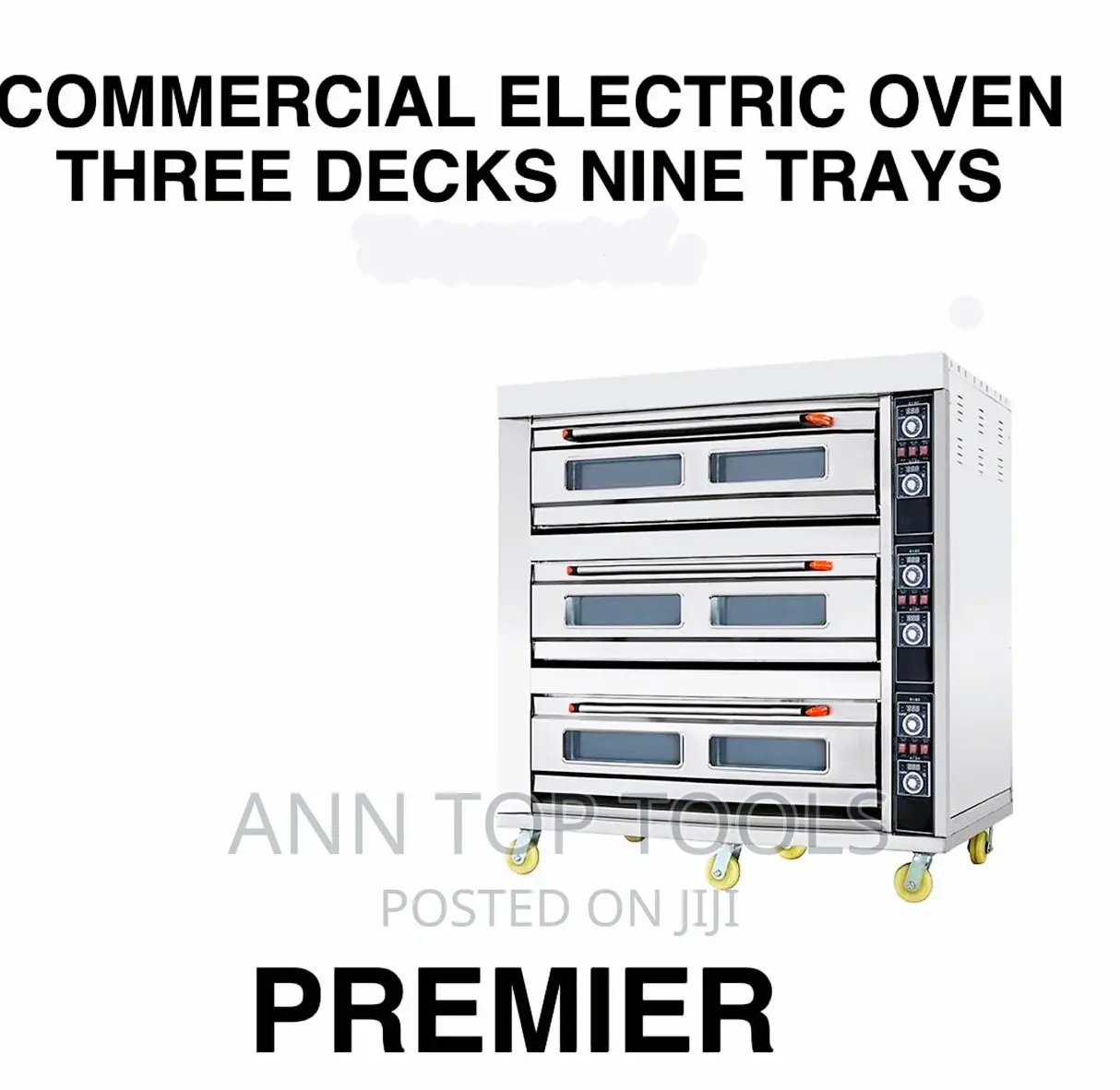 Premier Commercial Electric Oven With 3 Decks and Nine Trays