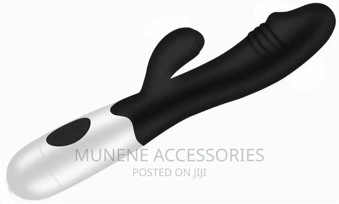 RECHARGABLE 10 Speed Silicone Rabbit Vibrator Black Vibrator
