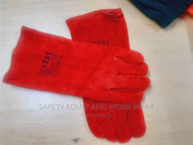 Safety Red Welding Gloves Automotive Maintenance