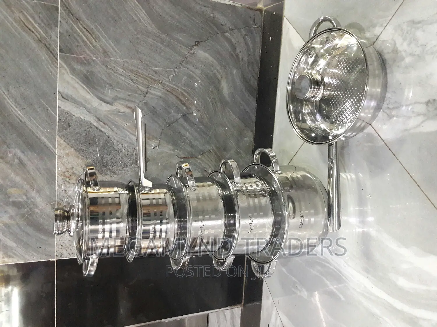 12pc Signature Stainless Steel Sufuria / Induction Stainless Sufuria
