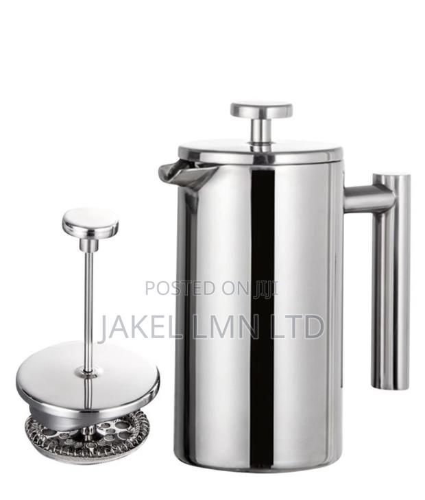 350ml Coffee Double Wall Stainless Steel Mirror French Press