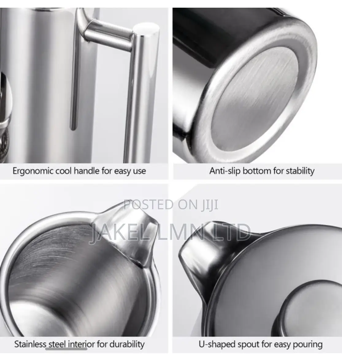 350ml Coffee Double Wall Stainless Steel Mirror French Press