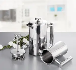 350ml Coffee Double Wall Stainless Steel Mirror French Press