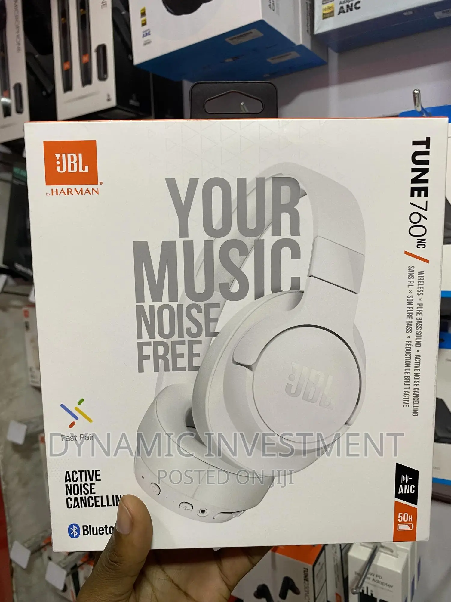 JBL Tune 760NC, Wireless Over Ear Active Noise Cancellation