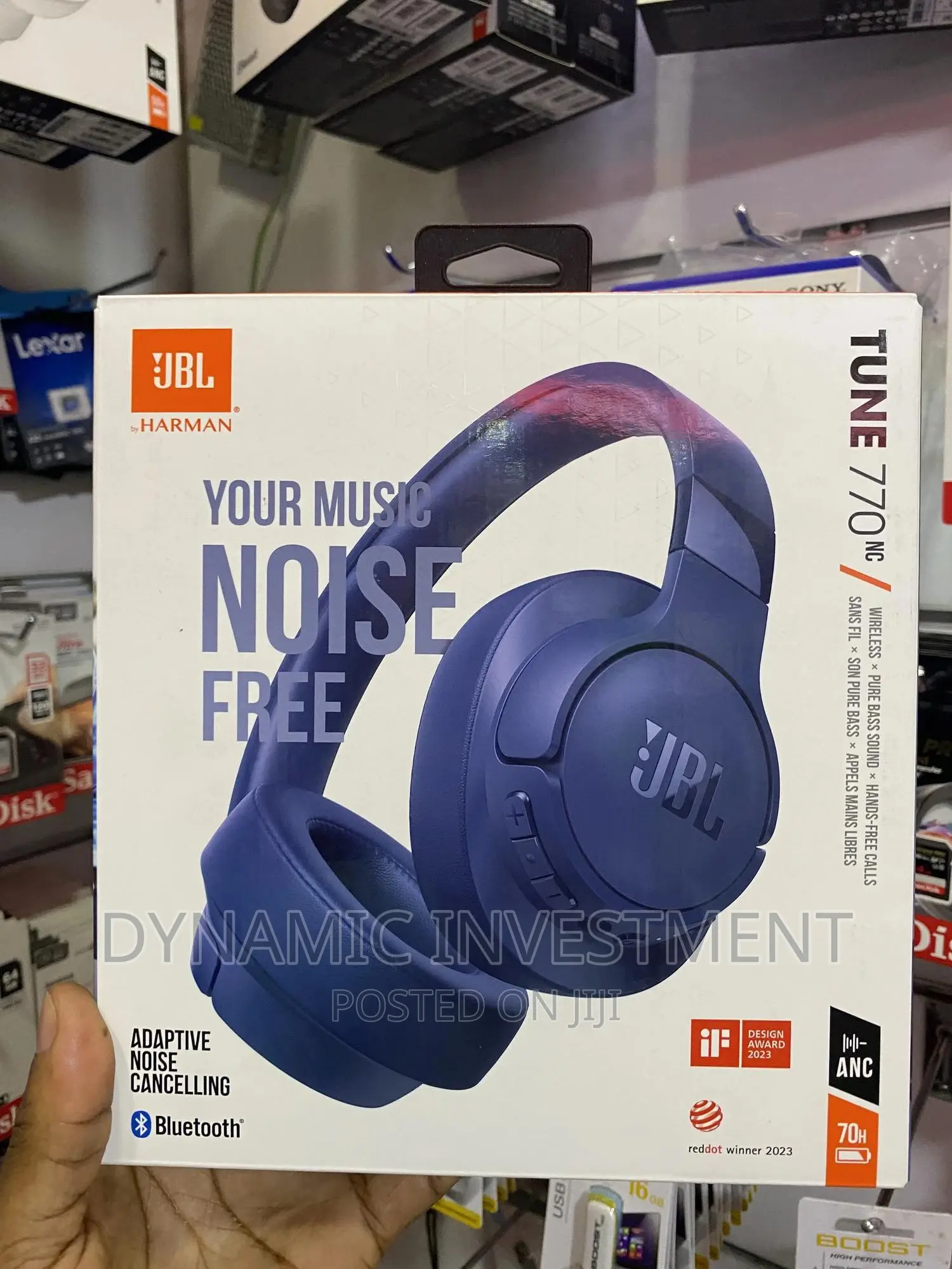 JBL Tune 770NC Wireless Over Ear ANC Headphones With Mic