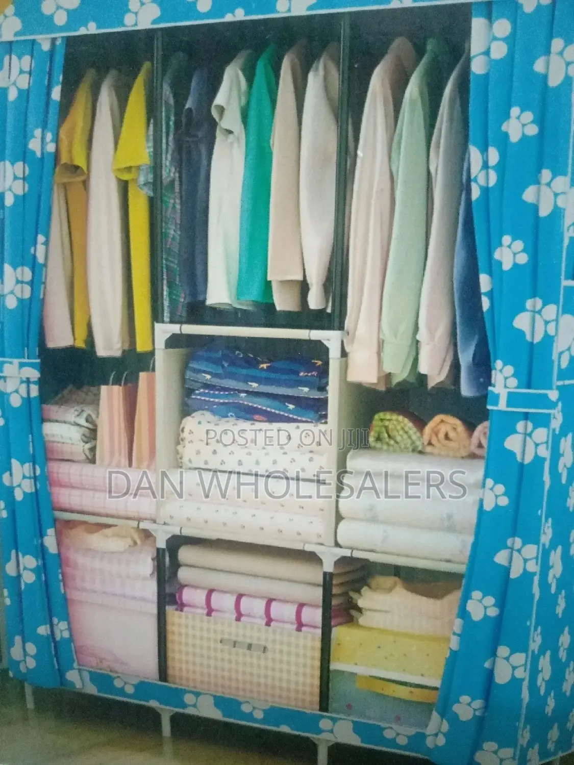 Portable Cloth Wardrobe 3 Column 