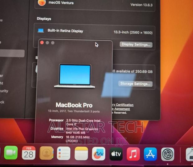 Laptop Apple MacBook Pro 2017 16GB Intel Core I5 SSD 256GB - thumbnail 2