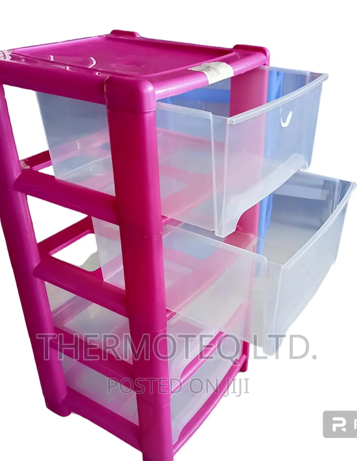 Plastic Kitchen Storage Rack With Drawers (4 Tier)
