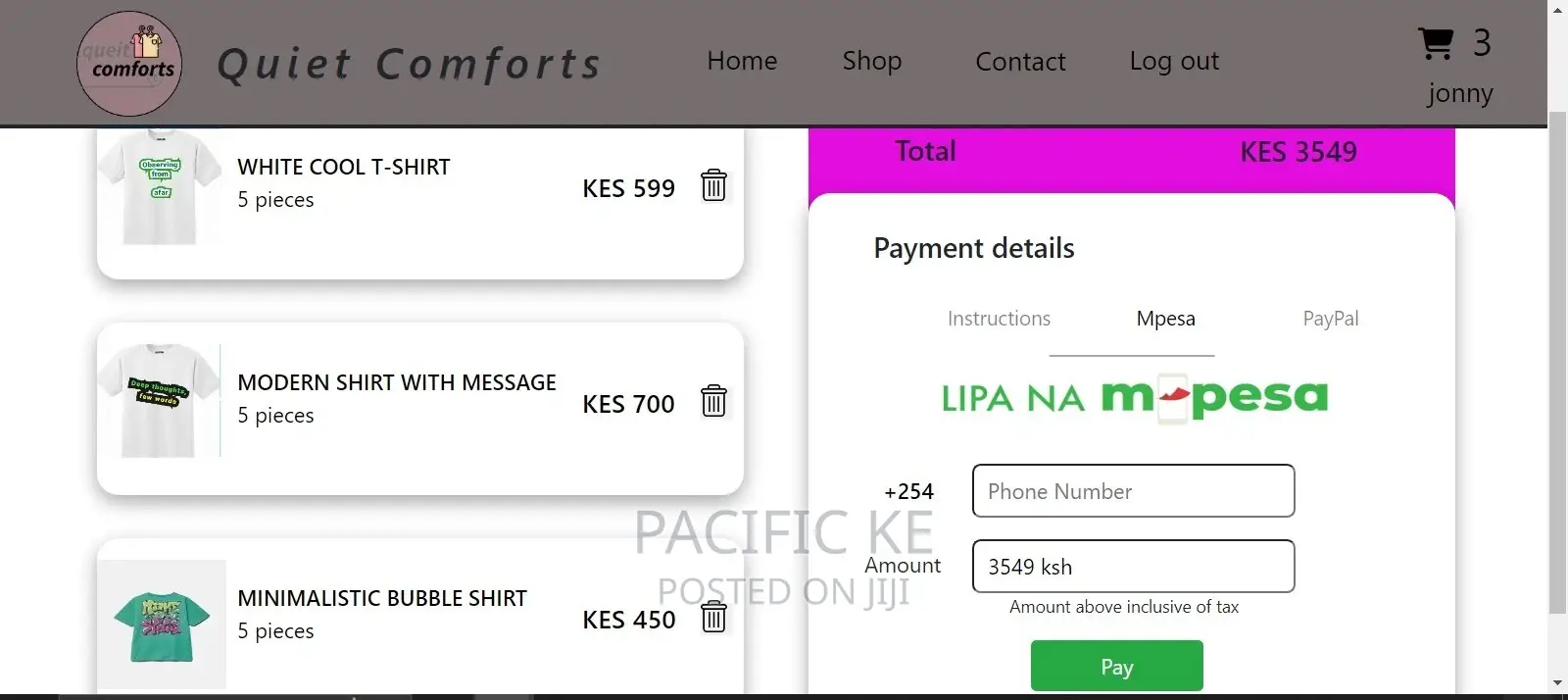Modern Looking Online E-Commerce Shop Website.