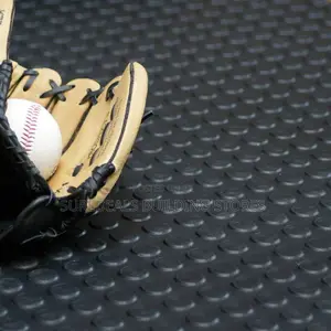 Coin-Pattern Rubber Flooring