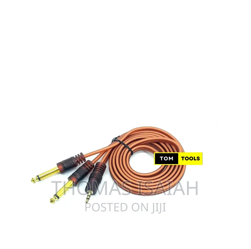 Dual 6.5mm Mono Jacks To 3.5mm Stereo Jack Cable, 3 Metres