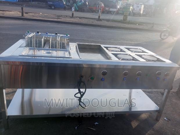 Electric 4 Burner Combined Cooker Unit
