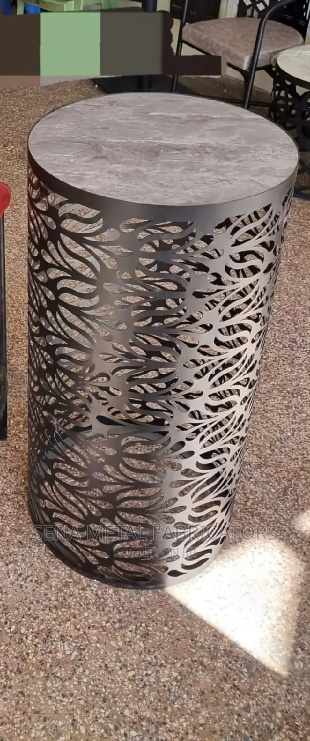 Metallic Laser Cut Conference Table/Cocktails.