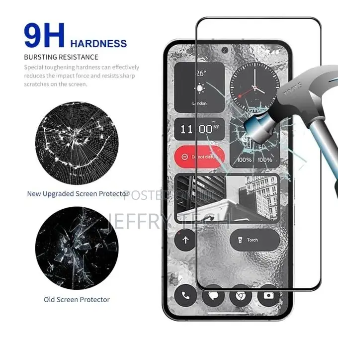 Oppo Reno10 5G - Black Edges Screen Protector HD Tempered Gl
