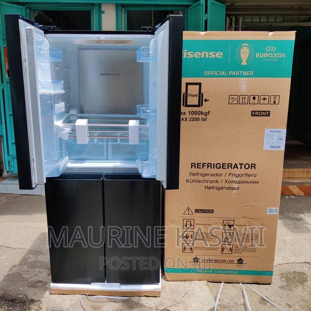 Hisense 454L French Doors Fridge Black - main view