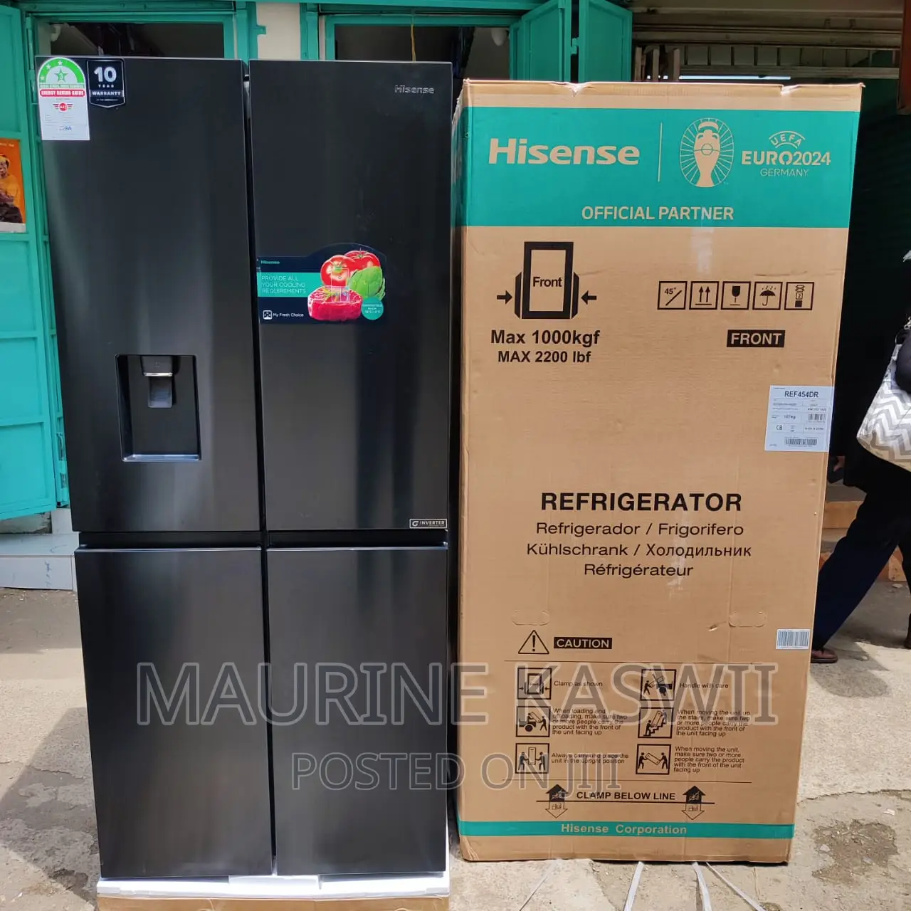 Hisense 454L French Doors Fridge Black