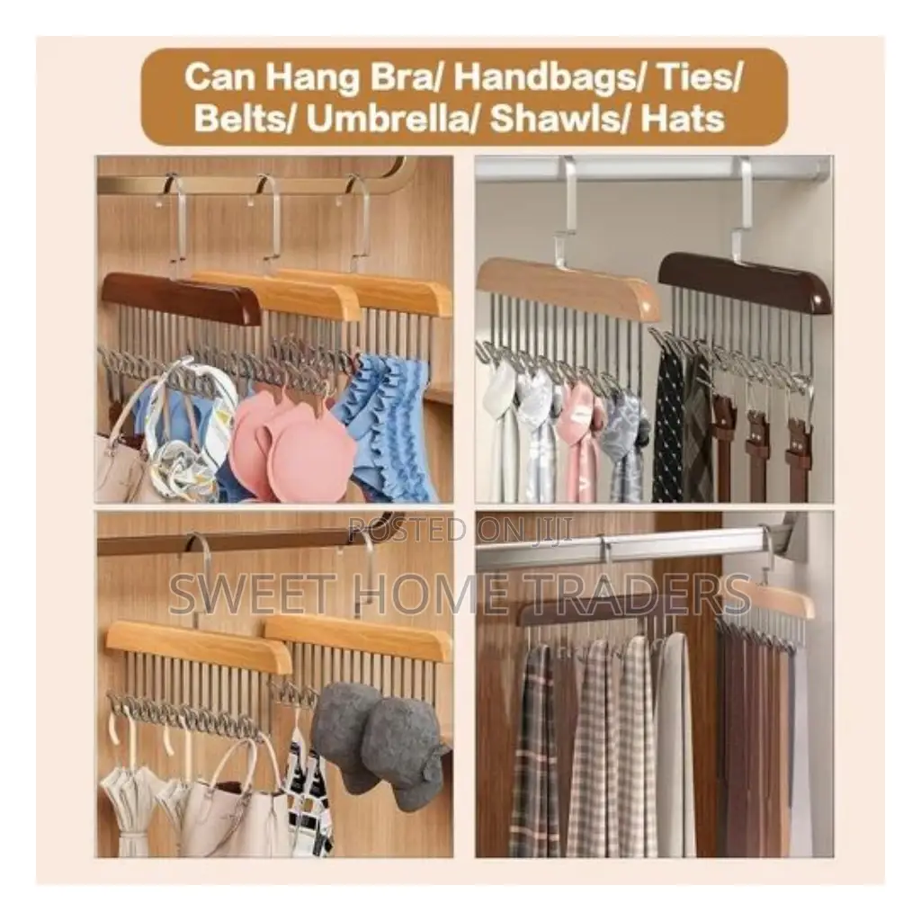 *Wooden Plank 8 Hook Hanger *