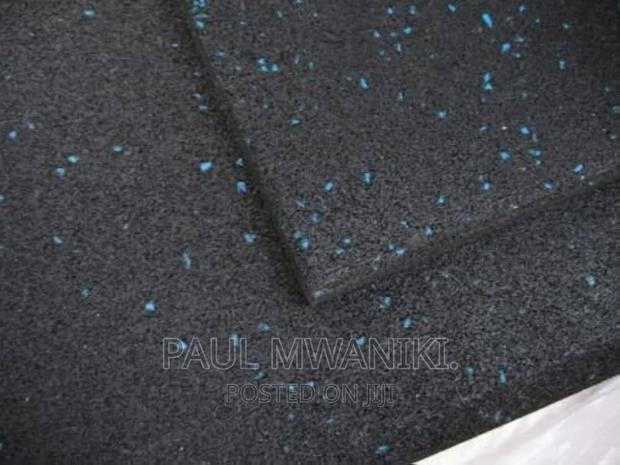Rubber Flooring Tiles- Blue Flecks. - thumbnail 3