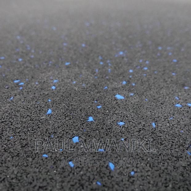 Rubber Flooring Tiles- Blue Flecks. - thumbnail 4