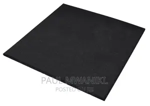 Commercial Rubber Gym Flooring Tile 1m X 1m X 10mm – Black