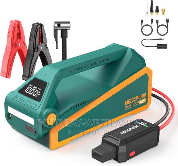 NEXPOW AP1 Jump Starter 4000A With Air Compressor 150 PSI - main view