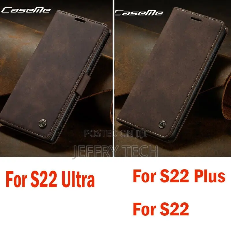 For Samsung Galaxy S22 Ultra S22+ Caseme Magnetic Flip Walle