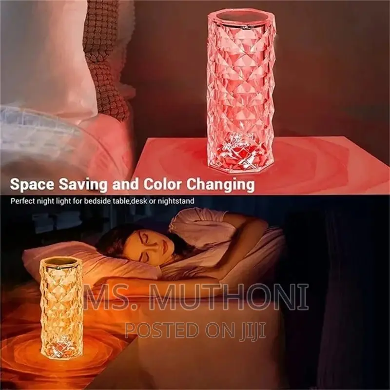 16 Color Changes Crystal Rechargeable Touch Lamp