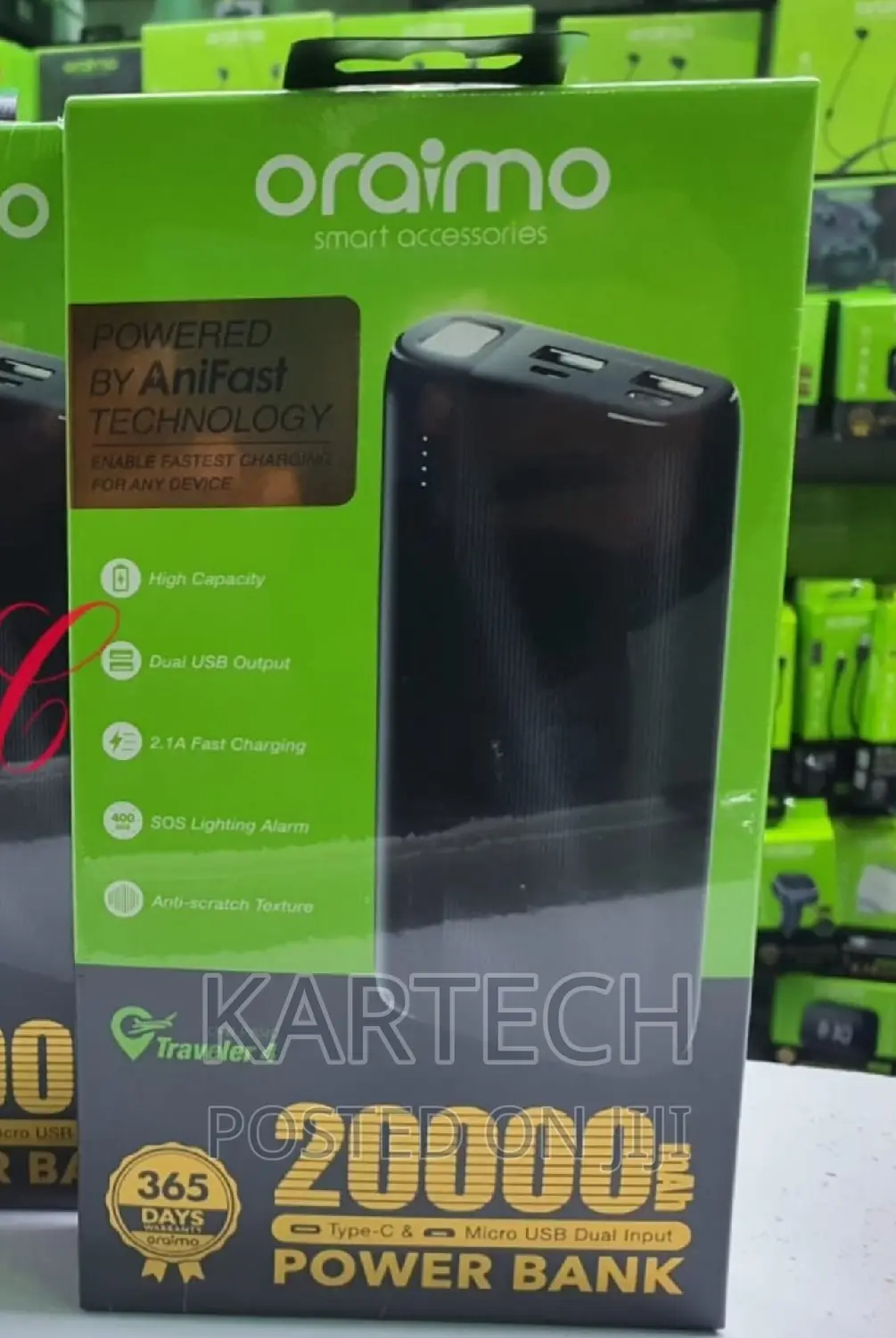 Oraimo Traveler 4 20,000mah(74wh) P204D Powerbank