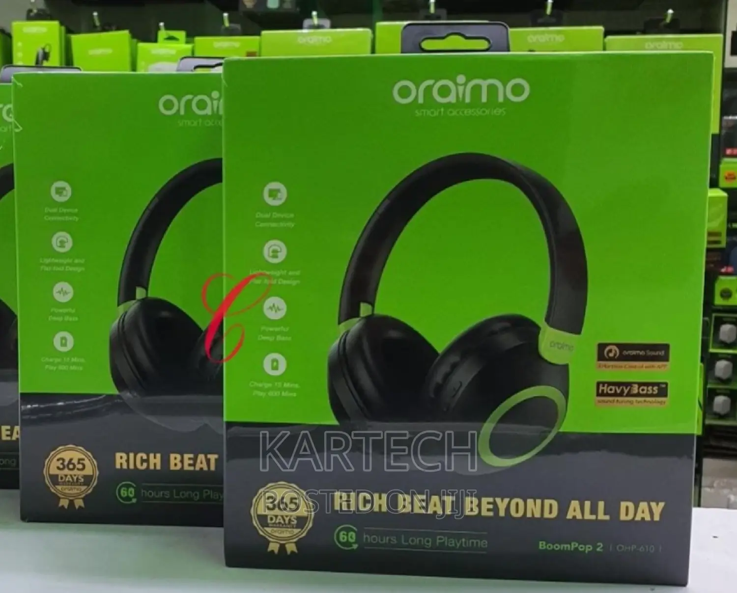 Oraimo Boompop 2 Deep Bass Wireless Headphones