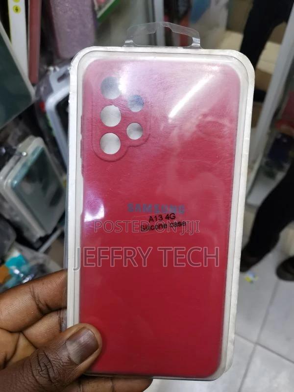 Samsung GALAXY "A13" Soft Silicone Case Red - main view